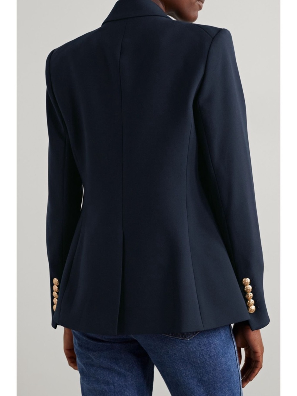 Veronica Beard Miller Dickey Navy Blazer Linen Blend Jacket with Gold Buttons 16 - Picture 10 of 14